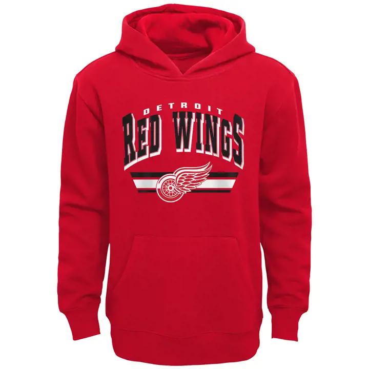 Chandail à capuchon en molleton BF des Red Wings de Detroit de la LNH pour jeune enfant, rouge, 21