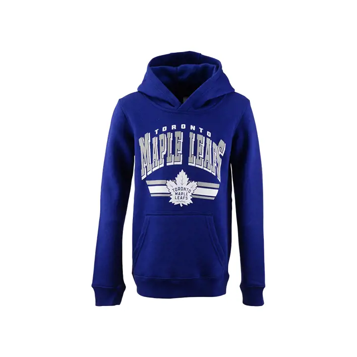 Chandail à capuchon en molleton BF des Maple Leafs de Toronto de la LNH pour jeunes, bleu 21