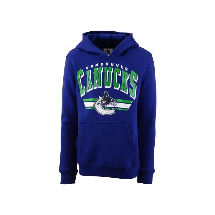 Chandail à capuchon en molleton BF des Canucks de Vancouver de la LNH pour jeune – bleu 21