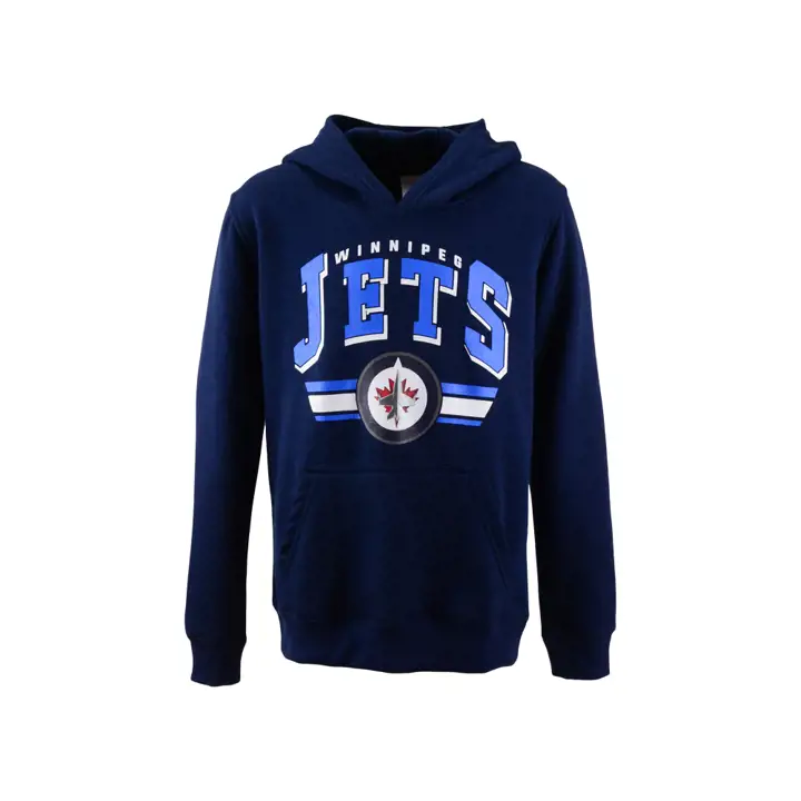 Chandail à capuchon en molleton pour jeune Winnipeg Jets LNH BF 21 marine