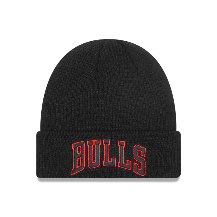 Bonnet à revers Chicago Bulls NBA Pop Outline tricoté noir/noir