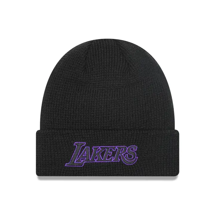 Los Angeles Lakers NBA Bonnet Poignet Bord-côte Contour Pop Noir/Noir