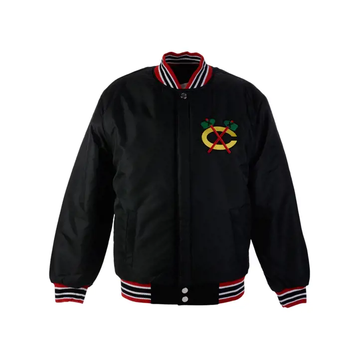 Veste Chicago Blackhawks NHL Rev Wool Hat Trick noire