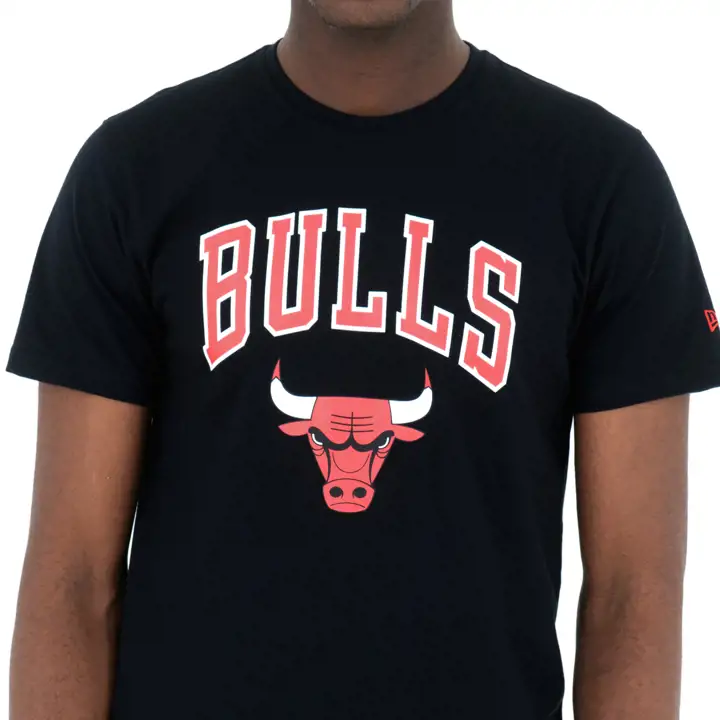 T-SHIRT NBA CHICAGO BULLS M/C NOIR/ROUGE