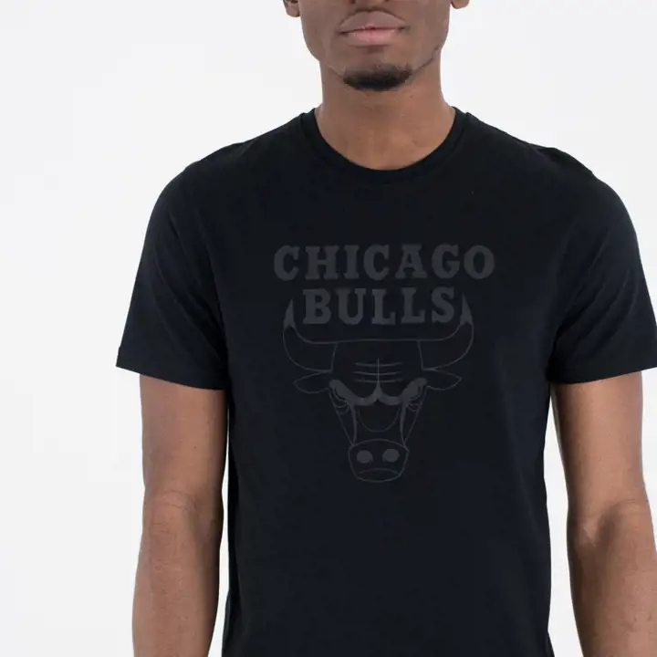 T-SHIRT CHICAGO BULLS NBA SS NOIR/NOIR