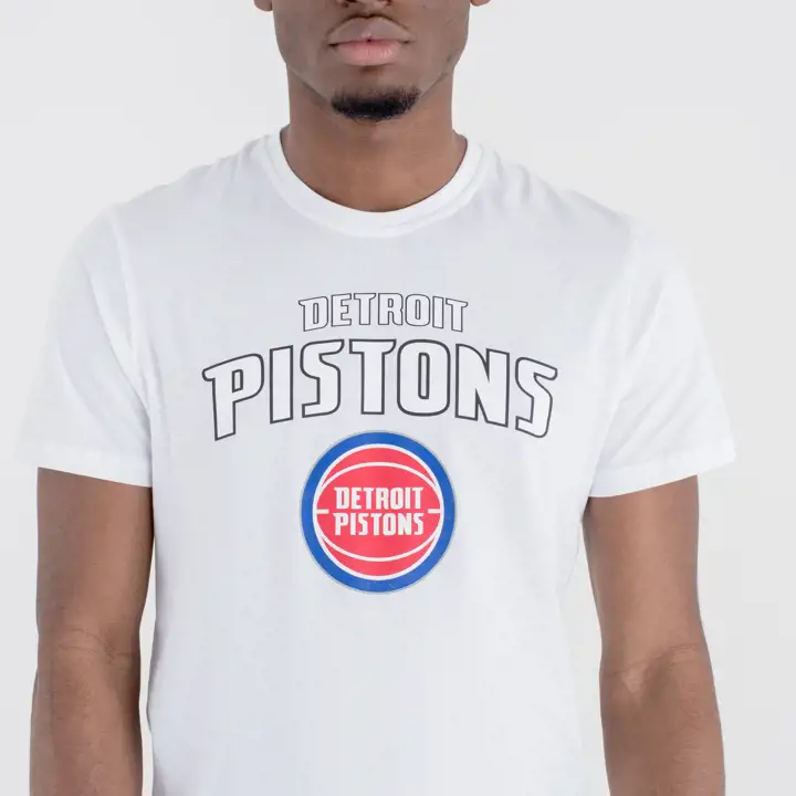 T-SHIRT NBA DETROIT PISTONS BLANC
