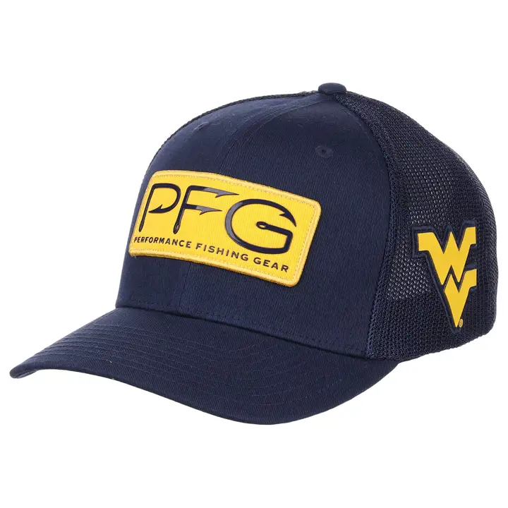 W Virginie NCAA PFG Crochet Flexible BLEU MARINE