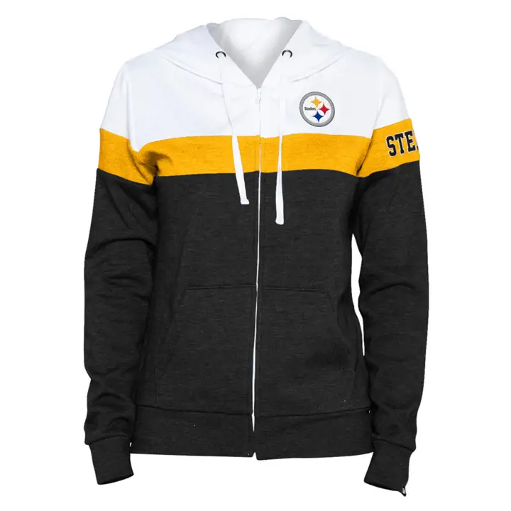 PITTSBURGH PIRATES MLB Sweat à capuche zippé contrasté femme 22 BLK