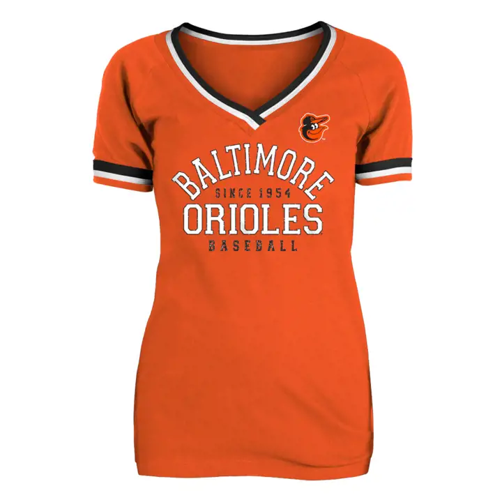 T-shirt femme BALTIMORE ORIOLES MLB à liseré contrastant 22 ORG