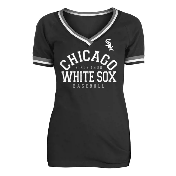 T-shirt Femme CHICAGO WHITE SOX MLB à Liseré Contrastant 22 Noir