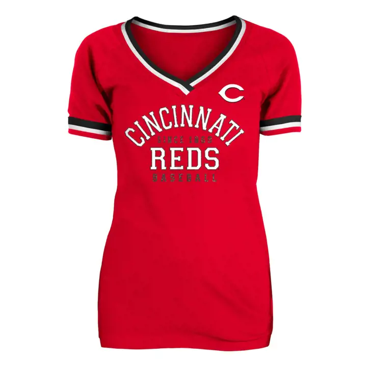T-shirt contrastant pour femme MLB Cincinnati Reds 22 ROUGE
