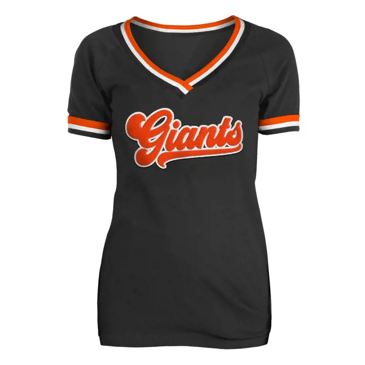 SAN FRANCISCO GIANTS MLB T-shirt Femme à Biais Contrasté 22 BLK