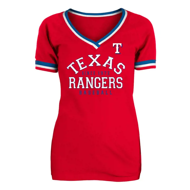 TEXAS RANGERS MLB Tee contrasté femme 22 ROUGE