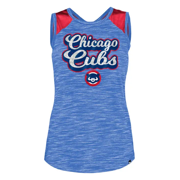 Débardeur femme Chicago Cubs MLB en tissu chiné 22 BLEU