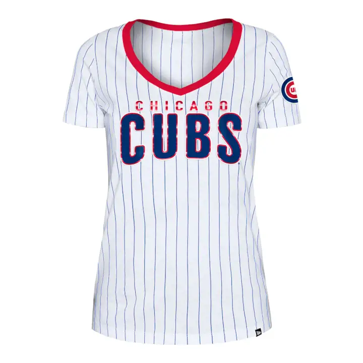 CHICAGO CUBS MLB T-shirt rayé contrastant femme 22 BLN