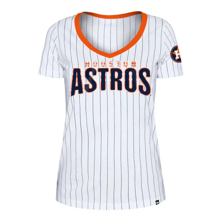 T-shirt à rayures contrastantes pour femme HOUSTON ASTROS MLB 22 BLANC