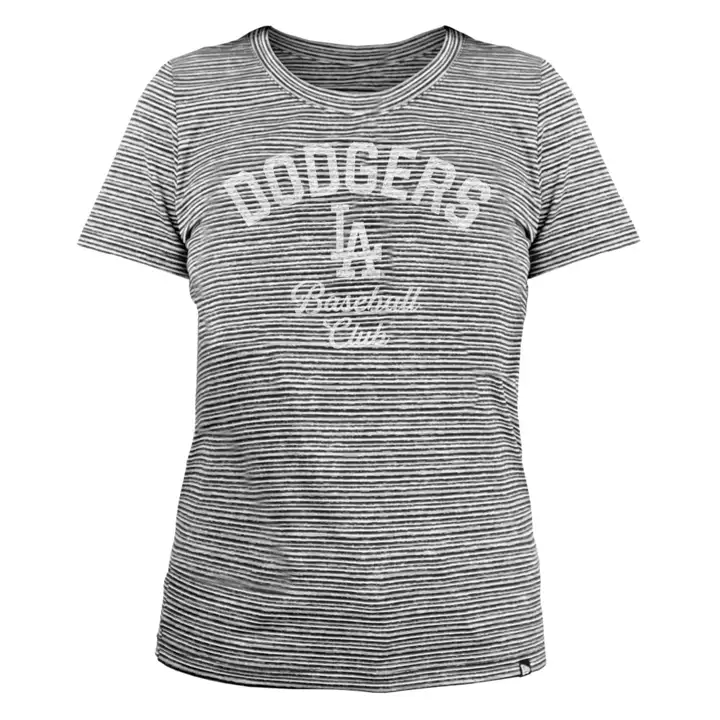 LOS ANGELES DODGERS MLB T-shirt rayé délavé pour femme 22 BLK