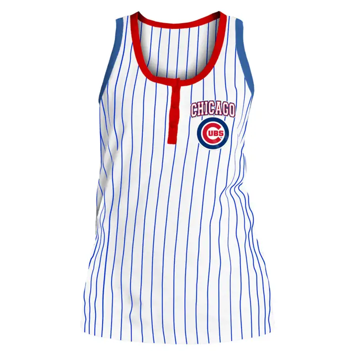 Débardeur rayé pour femme CHICAGO CUBS MLB 22 BLANC