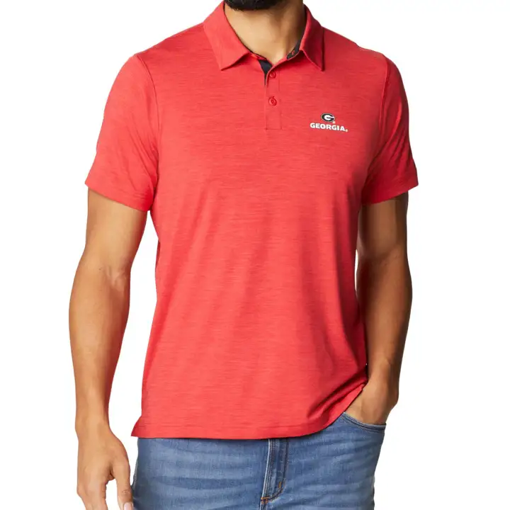 Polo rouge Georgia Bulldogs NCAA Tech Trail