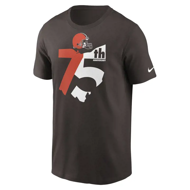 T-SHIRT BROWNS NFL VILLE D'ORIGINE 21 BROWNS 75E ÉTAT BRN