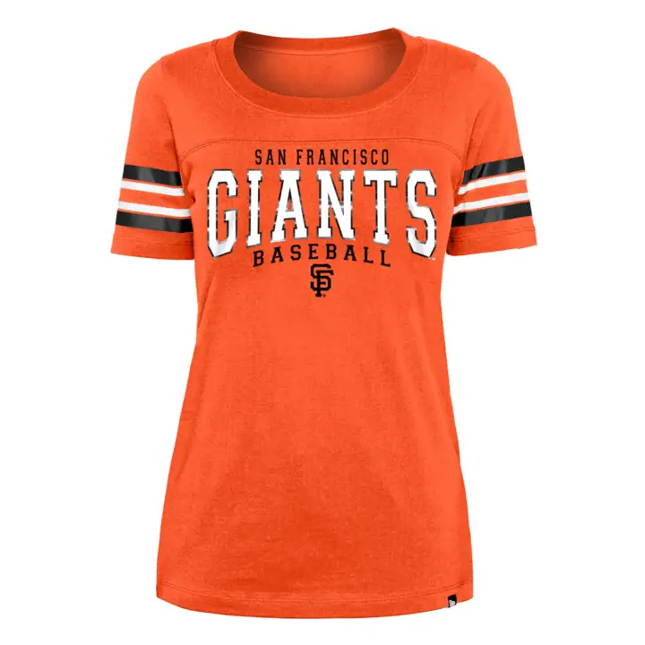 T-shirt rayé à manches courtes MLB pour femme SAN FRANCISCO GIANTS 22