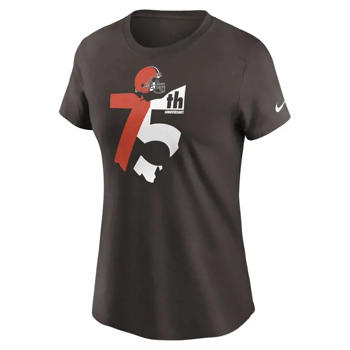 T-SHIRT BROWNS NFL 75ÈME ÉTAT FEMME brn