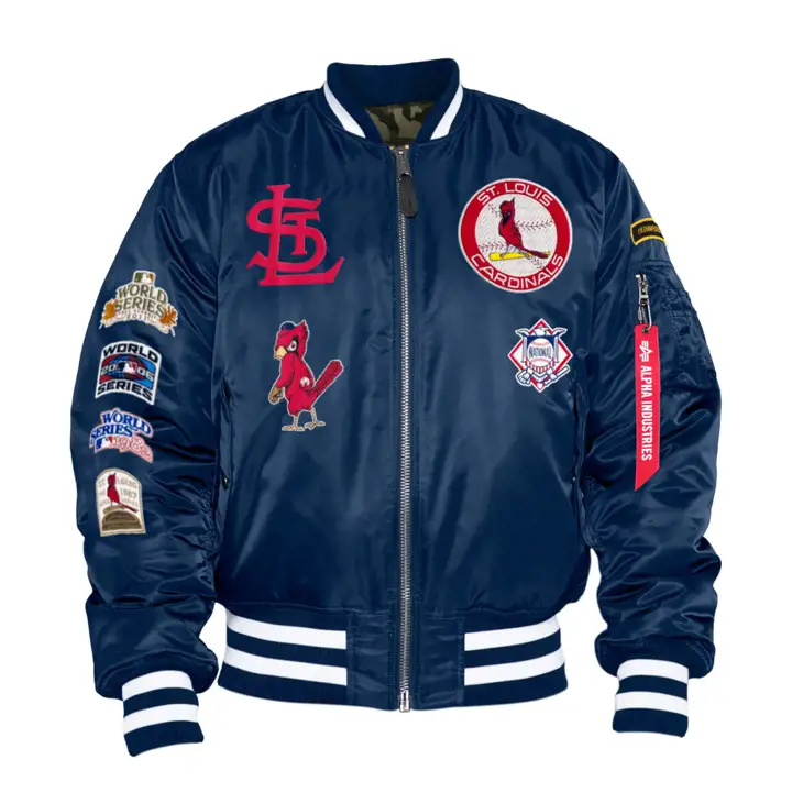 Veste aviateur MLB ALPHA St. Louis Cardinals BLEU MARINE/CAMO