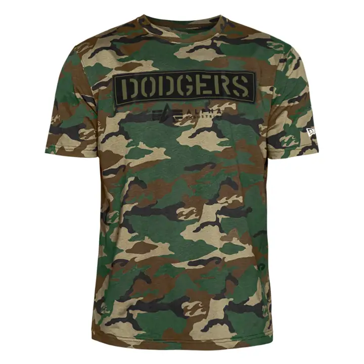 T-shirt en coton camouflage Los Angeles Dodgers MLB ALPHA CAMO