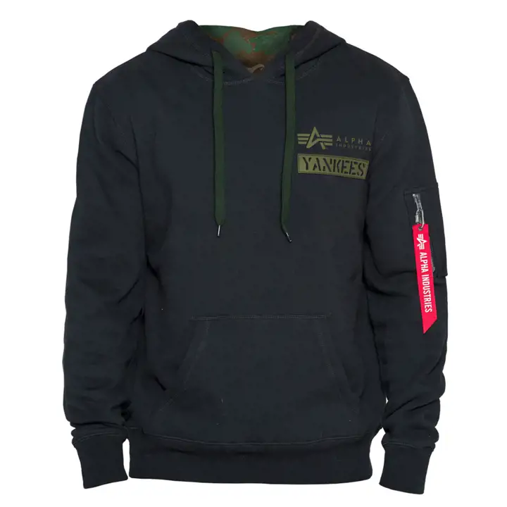 Sweat à capuche polaire New York Yankees MLB ALPHA noir/camouflage