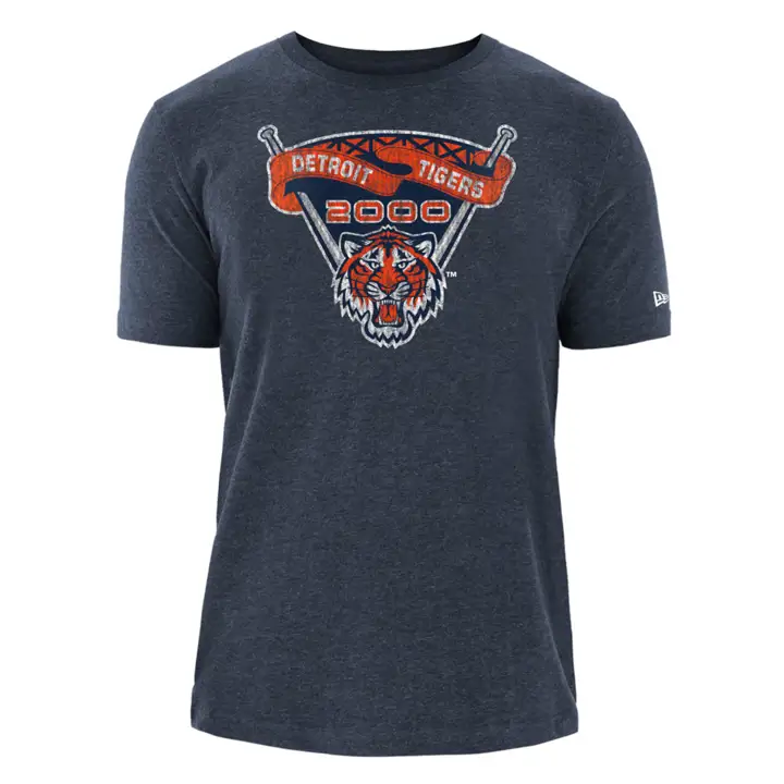 T-shirt en coton mélangé Detroit Tigers MLB NE Coop Patch BLEU MARINE