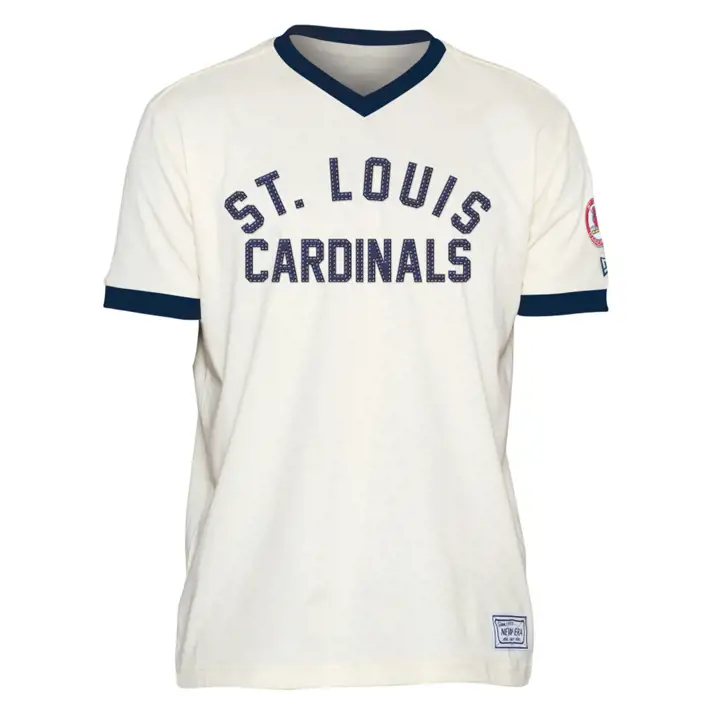 Haut de qualité supérieure à col en V St. Louis Cardinals MLB NE avec liseré contrastant BLA/MAR