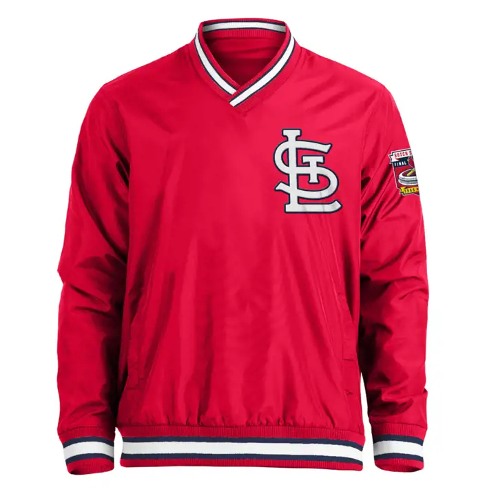 Chandail des Cardinals de St. Louis de la MLB à encolure en V en molleton, couleur rouge