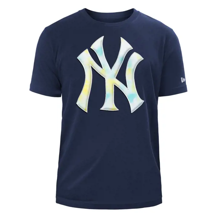 T-shirt effet tie-dye New York Yankees MLB NE avec appliqué, marine