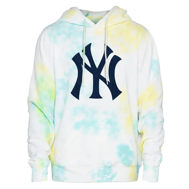 New York Yankees MLB Sweat à capuche tie-dye WHT/AST