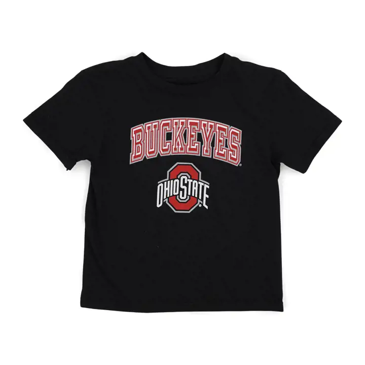 T-shirt Ohio State Buckeyes NCAA pour enfant, manches longues, motif Bold Campus, noir