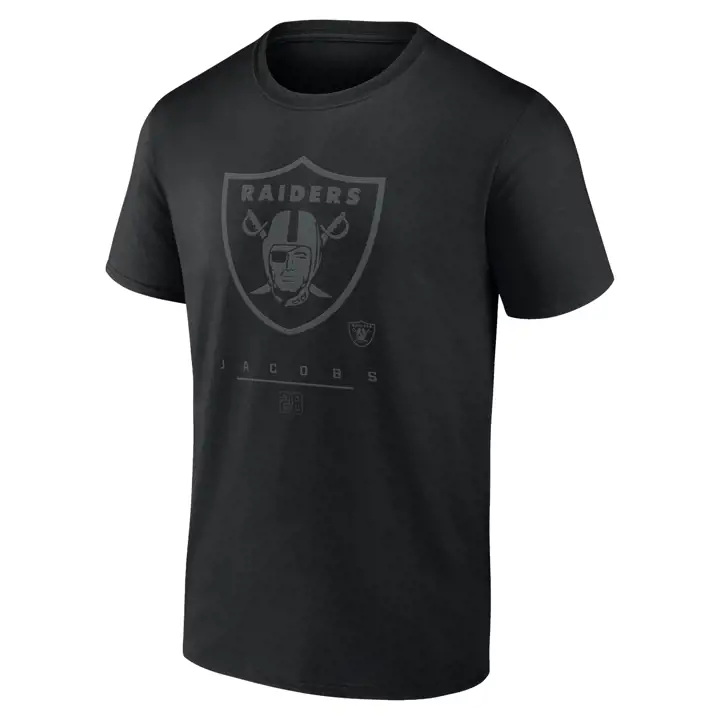 T-shirt Joueur Célèbre Las Vegas Raiders NFL Josh Jacobs b