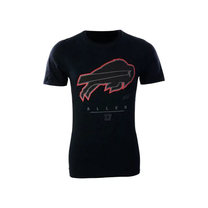 T-shirt Josh Allen noir - Joueur emblématique des Buffalo Bills NFL