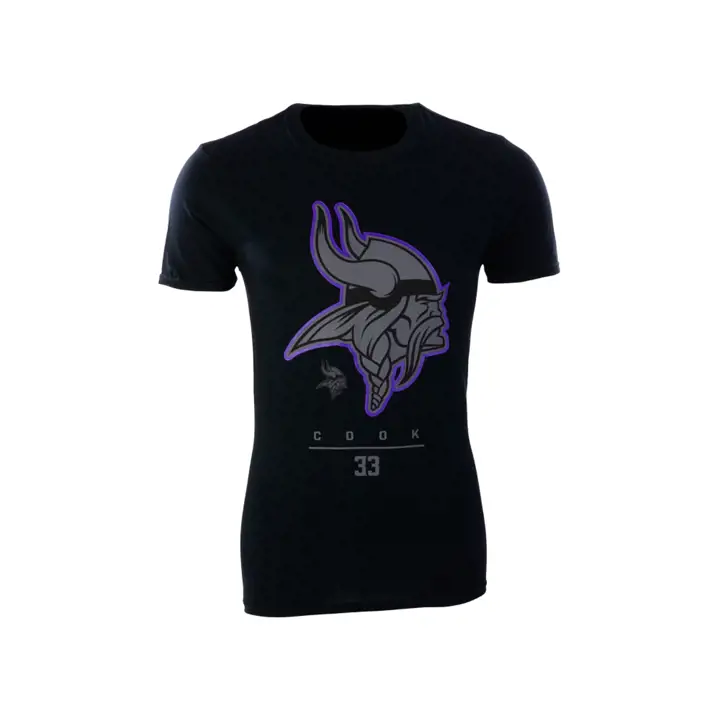 T-shirt de joueur célèbre des Vikings du Minnesota NFL Dalvin Cook