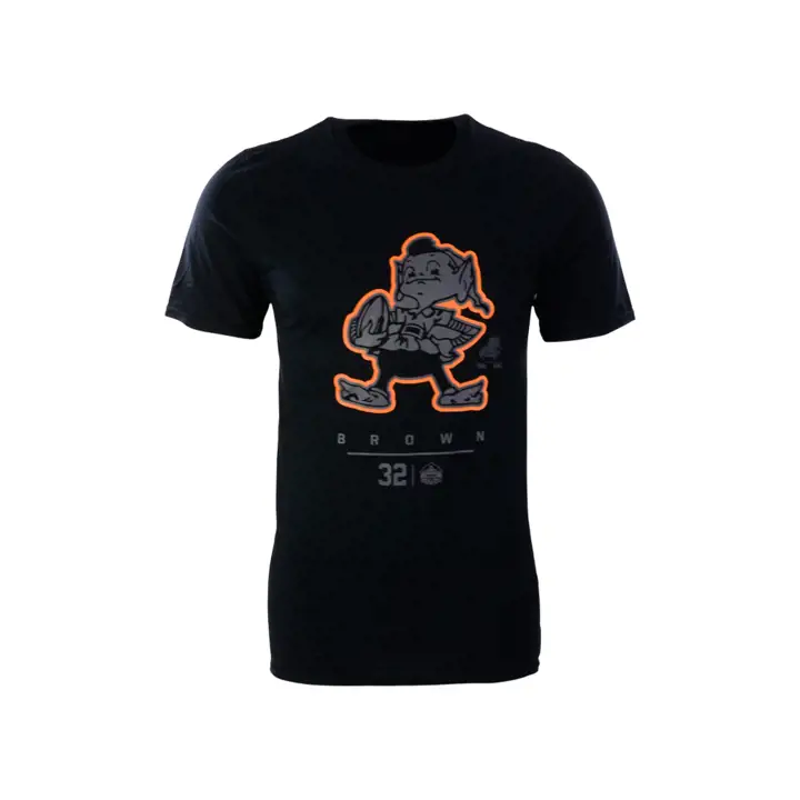 T-shirt Cleveland Browns NFL joueur légendaire Jim Brown noir
