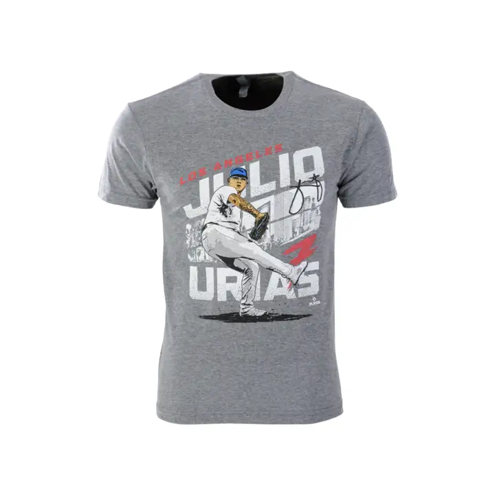 T-Shirt Joueur Niveau Premium DODGERS MLB Julio Urias gris