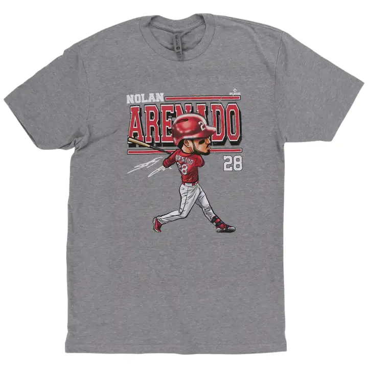T-shirt joueur de baseball de qualité supérieure MLB St. Louis Cardinals gris