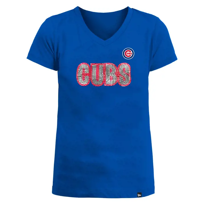 T-shirt à sequins réversibles MLB Chicago Cubs pour fille 22 rbl
