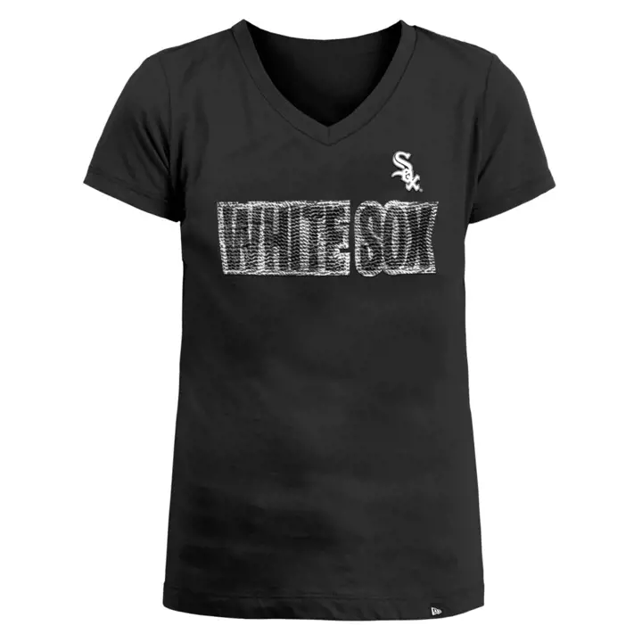 T-shirt fille à sequins réversibles Chicago White Sox MLB 22 noir