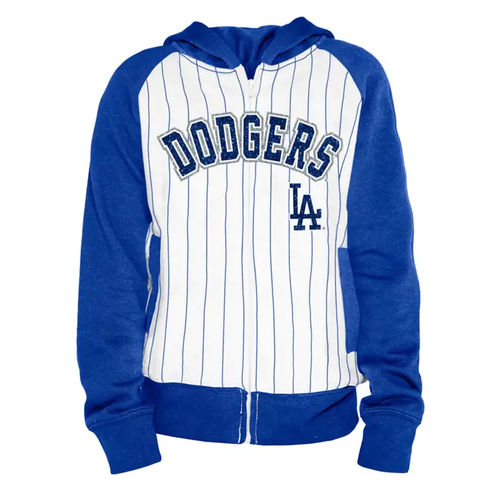 Los Angeles Dodgers MLB Fille Polaire Rayée Zippée 22 rbl