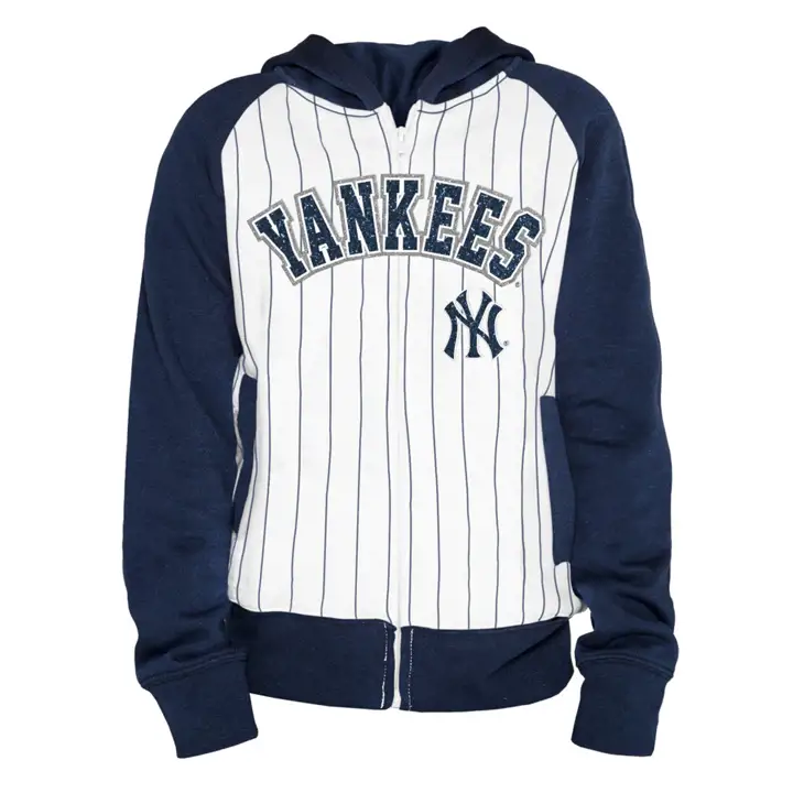 New York Yankees MLB Fille Polaire Rayée FZ 22 Bleu Marine