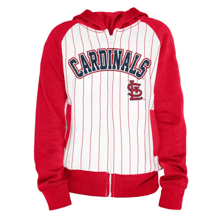Cardinals de St. Louis MLB Fille Polaire Rayée Entièrement Zippée 22 Rouge