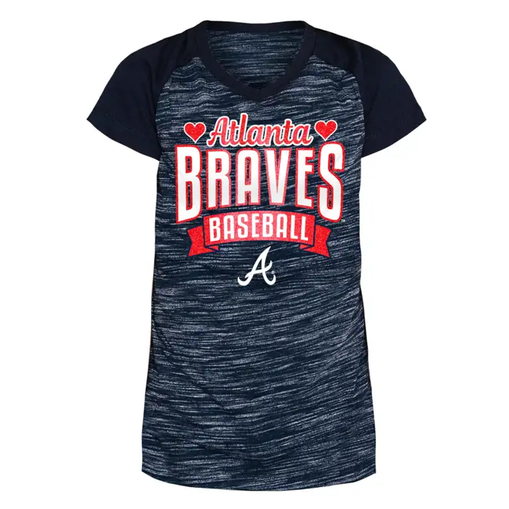 Atlanta Braves MLB NE Filles Dégradé Inversé 22 Bleu Marine