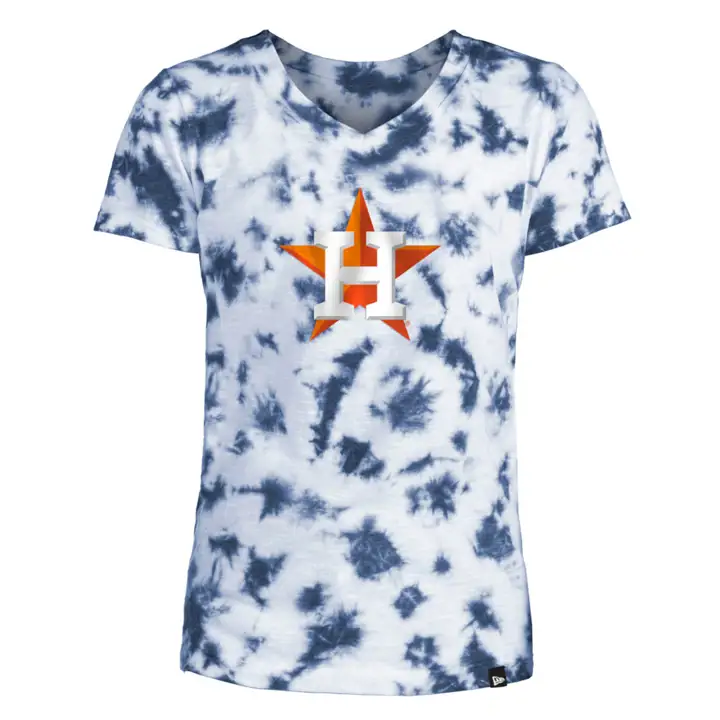 T-shirt Tie Dye fil flammé MLB des Houston Astros pour filles - Bleu marine 22