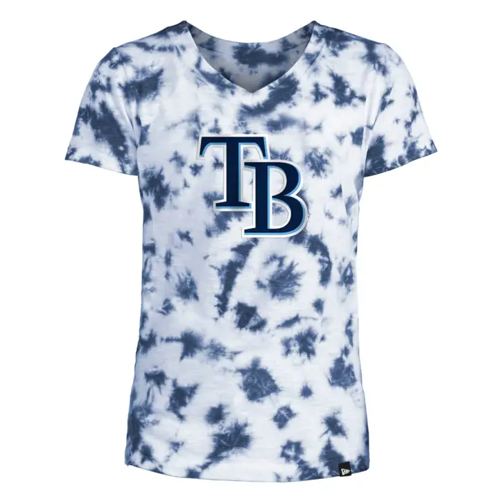 T-shirt tie-dye Tampa Bay Rays MLB NE pour fille Slub 22 Marine