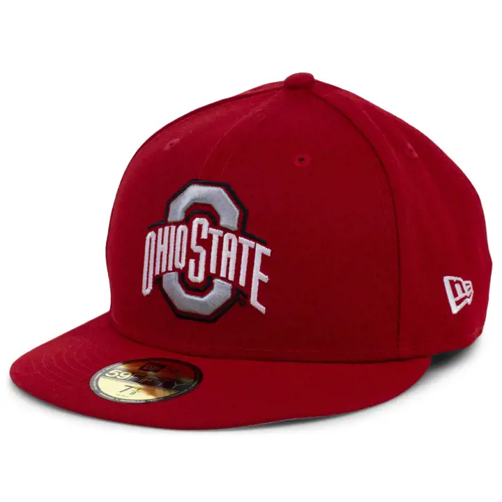 Casquette ajustée Ohio State Buckeyes NCAA Champ Side Patch rouge